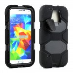 Wholesale Samsung Galaxy S5 Armor Shield Case Screen and Holster Clip (Black Black)